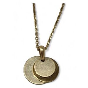 Lia Sophia  Sun Dancer Modern Gold Necklace - 3 Circles Pendant (16-19")